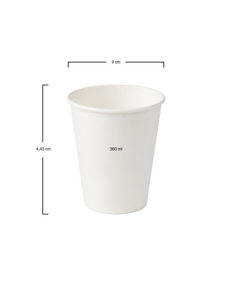 Vaso de cartón blanco 360ml (1000uds)