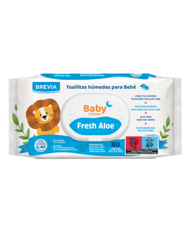 Toallitas Baby Cream Aloe Vera - Brevia (960Uds)