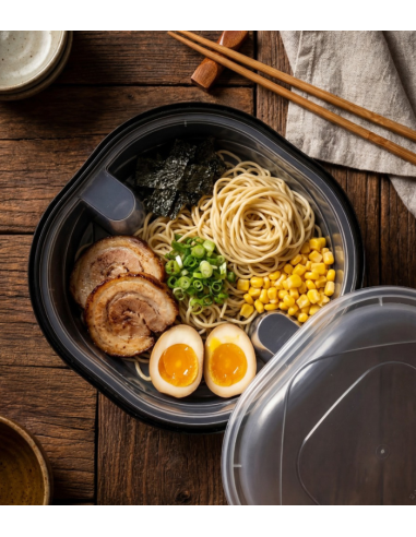 Envase Ramen con Tapa PP 1500ml (200Uds)