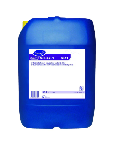 Suavizante Textil Clax Soft Fresh 3 en 1 53A1 20L - Diversey