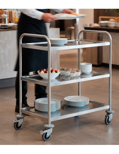 Carro de Servicio 3 Niveles Inox 82x64,5x94,5cm - Lacor