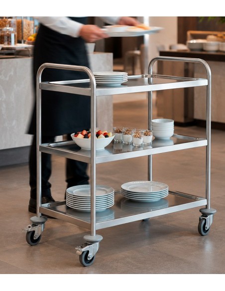 Carro de Servicio 3 Niveles Inox 82x64,5x94,5cm - Lacor