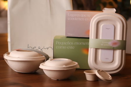 Packaging personalizado para Begin Restaurantes