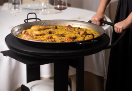Bandeja de servicio y carro de servicio para paellas: eleva la presentación en sala con Elegance by Muñoz Bosch
